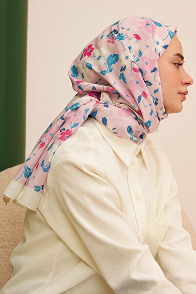 İpekhan Βαμβακερό σάλι με σχέδιο Amelia Lilac 3025-01