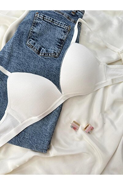 İNKO İÇ GİYİM Cotton Underwire-Free Unpadded Gatherer Bra