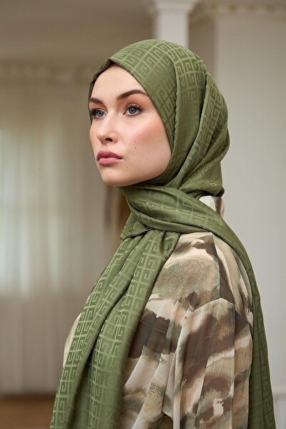 İpekhan Πράσινο μεταξωτό σάλι ζακάρ - Summer Sparkle Collection 9016-10