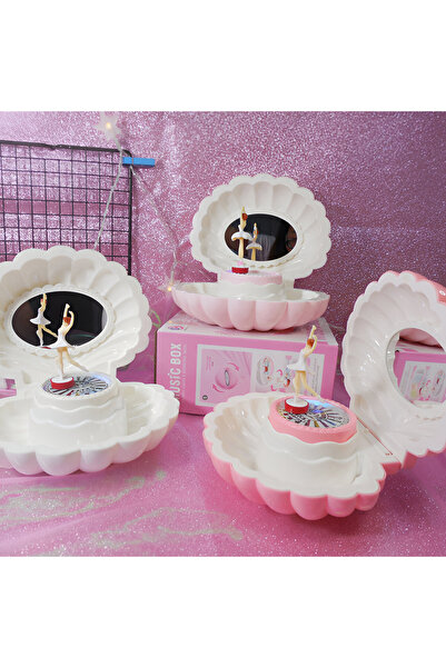 Wolawood İstiridye İnci Kabuğu Temalı Dans Eden Kuğu Bale Aynalı Takı Kutusu ...