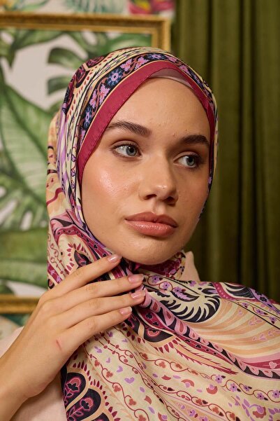 İpekhan Soft Marrakech Shawl Peach - Red Collection 3047-09