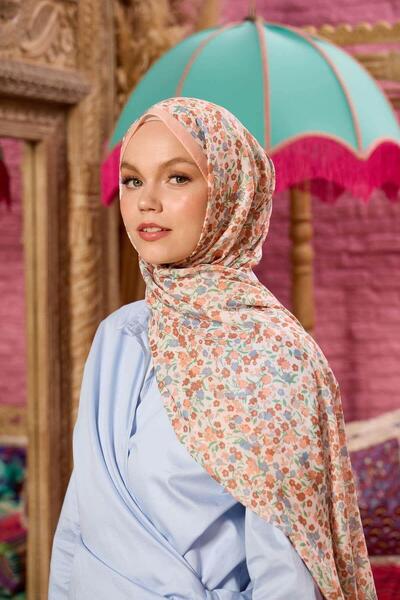 İpekhan Συλλεκτικό Marrakech Soft Shawl Salmon Grey 3046-19