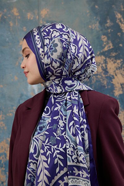 İpekhan Μωβ ινδικό σάλι βουάλ - 5004-03