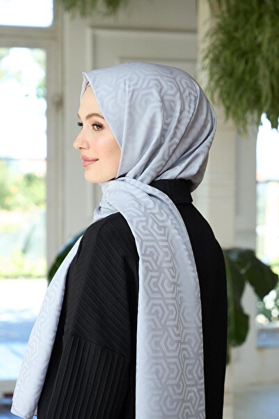 İpekhan Silky Jacquard Shawl Silver Collection - Summer Sparkle 9013-15