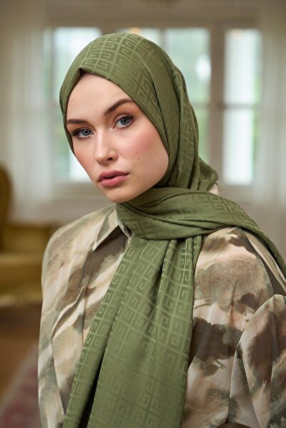 İpekhan Πράσινο μεταξωτό σάλι ζακάρ - Summer Sparkle Collection 9016-10