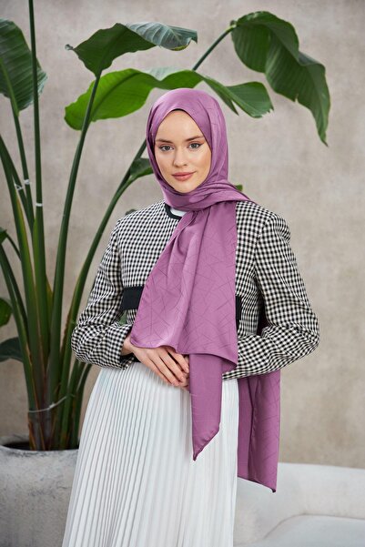 İpekhan Σχέδιο Line Leola Μεταξένιο Ζακάρ Σάλι Violet 9009-21