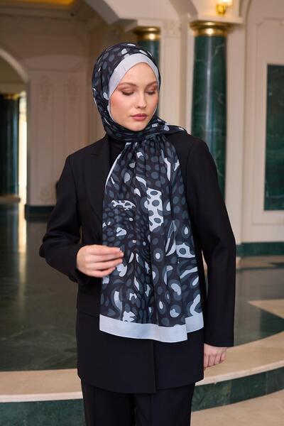 İpekhan İpekhan Soft Şal Siyah Beyaz 3050-13