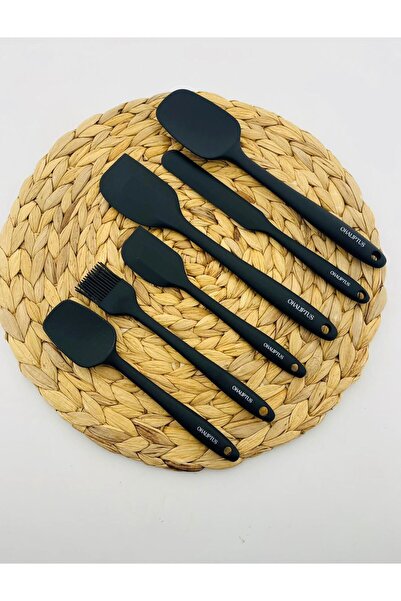 musting 6 parça silikon spatula seti siyah renk