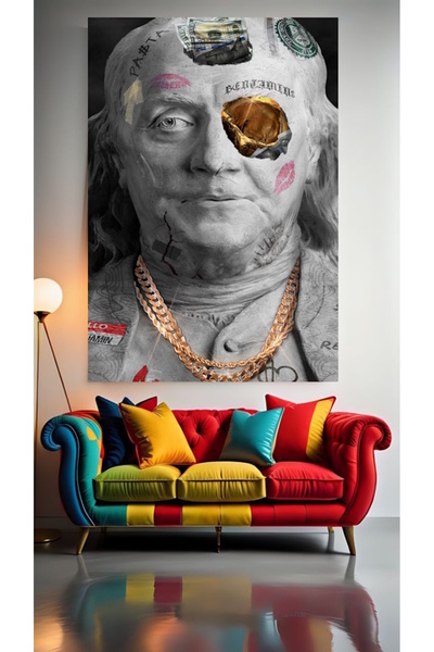 özkacar GANGSTA PHILOSOPH V1 Tablou pe pânză pentru decorarea casei, perete, ...