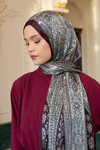 İpekhan Plum Indian Voile Shawl - 5009-11