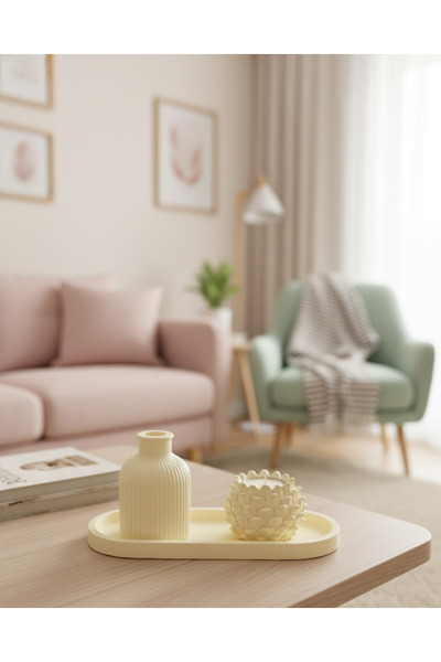 Nordic Vase and Pine Cone Candle Holder, Decoration, Trinket, Candle, Serving Plate