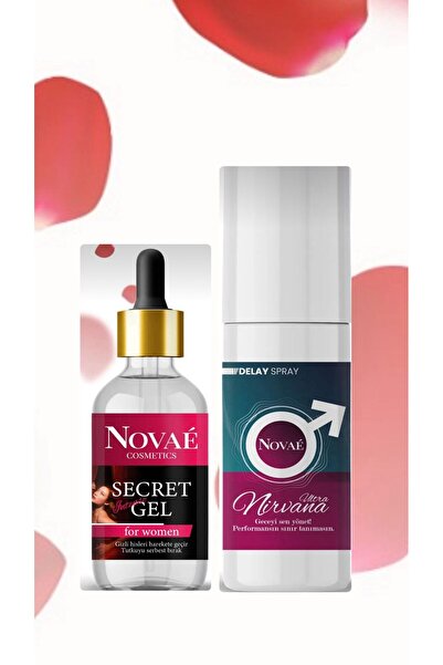NOVAÉ COSMETICS Erkek Uzun Deneyim Spray ve Kadın Zevk Arttırıcı ve U'yarıcı Jel