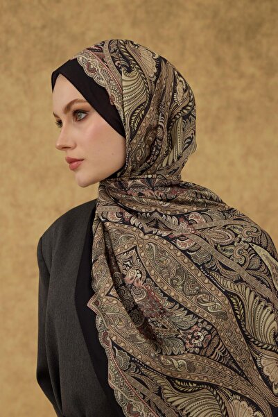 İpekhan İpekhan Μαλακό Σάλι Μαύρο Πράσινο 3052-15