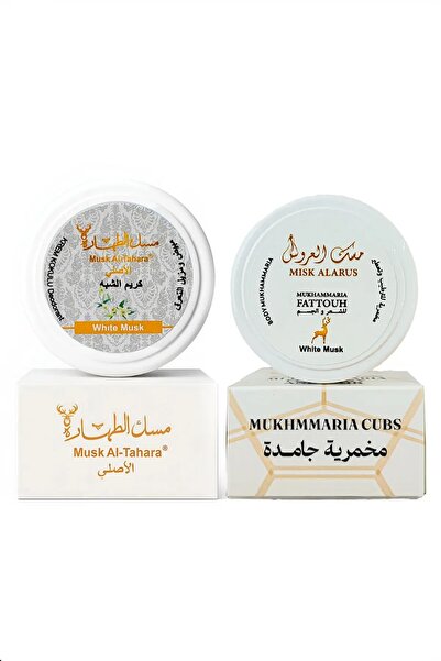 MUSK AL TAHARA المسك الأبيض، الشعر. عطر ومرطب + كريم تبييض ومضاد للتعرق