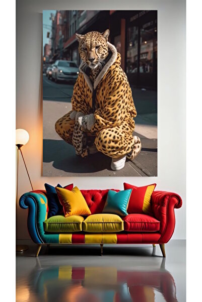 özkacar GANGSTA KAPLAN V11 Tablou pe pânză pentru decorarea casei, salonului,...