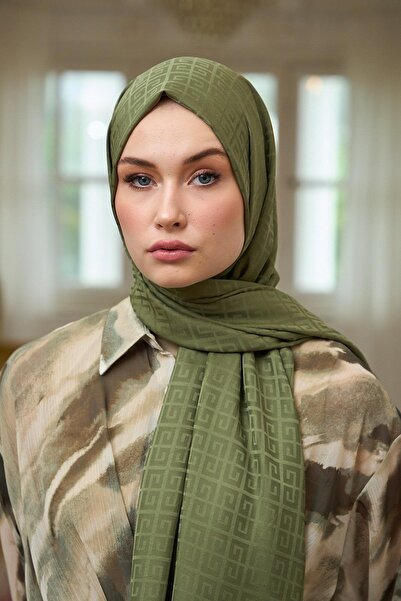 İpekhan Πράσινο μεταξωτό σάλι ζακάρ - Summer Sparkle Collection 9016-10