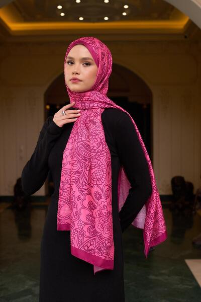 İpekhan Φούξια Voile Μεταξωτό Σάλι - 9803-07