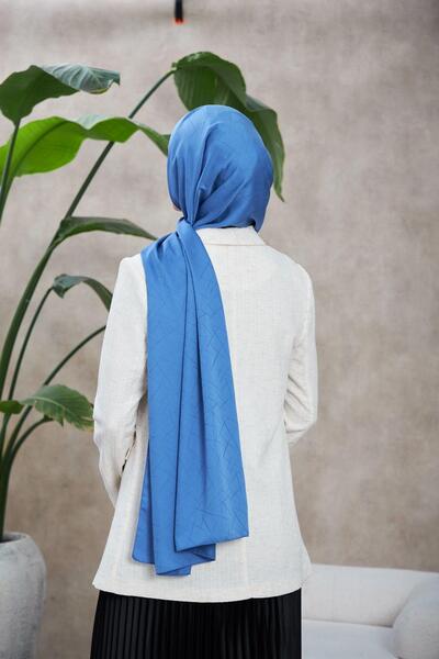 İpekhan Σχέδιο Line Leola Μεταξένιο Ζακάρ Σάλι Μπλε 9009-20