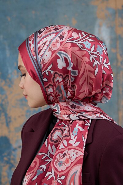 İpekhan Red Indian Voile Shawl - 5004-05