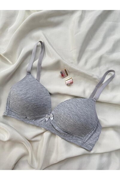 İNKO İÇ GİYİM Cotton Combed Cotton Wire-Free Unpadded Gatherer Bra
