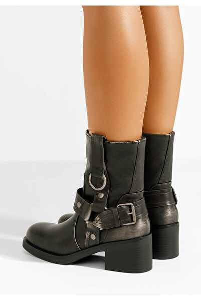 B T Shoes Γυναικεία Μποτάκια Livana γκρι