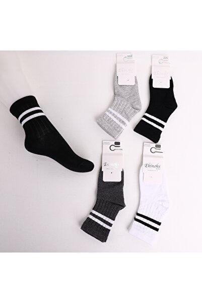 DRESSY LIFE 4-лентов модел безшевни измити момчешки чорапи Чорапи Чорапи Чорапи за колеж