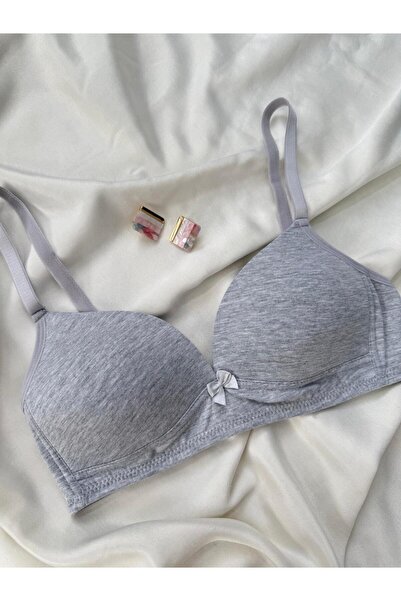 İNKO İÇ GİYİM Cotton Combed Cotton Wire-Free Unpadded Gatherer Bra
