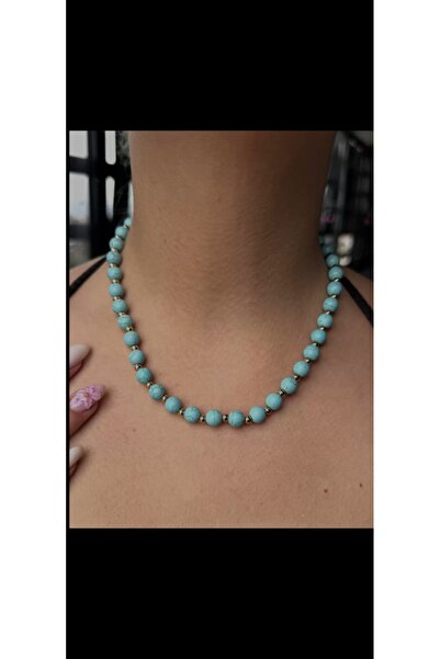 Aylish Bijuteri قلادة من الفولاذ باللون الأزرق