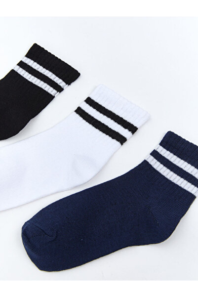 LC Waikiki Sparkling Selections from Shining Store | Striped Boys' Socks 3-Piece