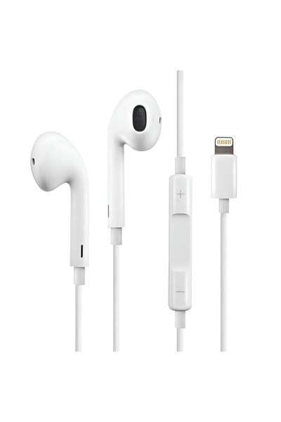 Generic In-Ear Headphones Compatible with iPhone with Lightning Plug, White
