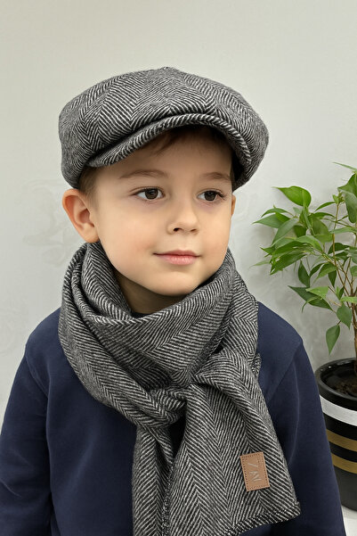 Tommy Shelby طقم قبعة وشال للأطفال