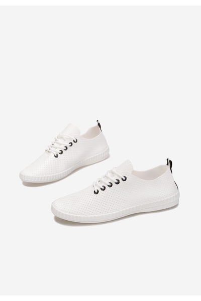 B T Shoes Pantofi casual dama Skede V3 albi