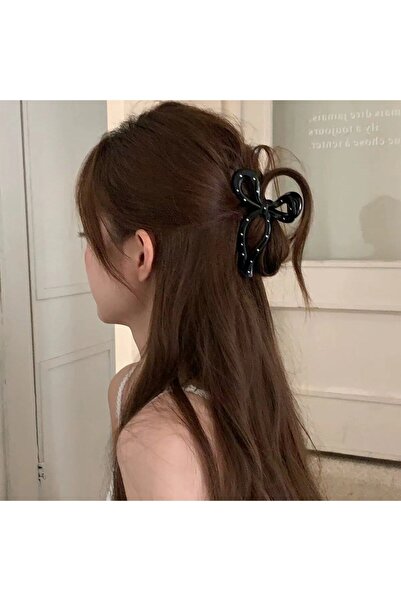 GÜLPEŞE مشبك ملابس كبير على شكل فيونكة منقطة