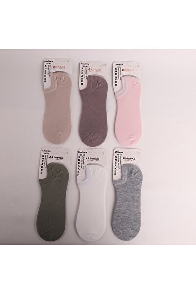 DRESSY LIFE 6-Piece Stitch-Free Washed Bamboo Women's Socks Sneaker Socks