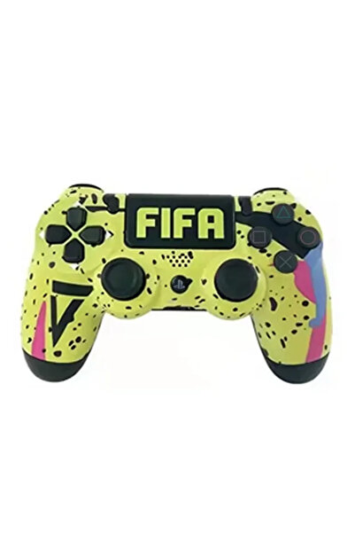 Rekabet Cafe Ps4 Uyumlu Dualshock (A KALİTE) Kablosuz Kumanda FİFA SARI