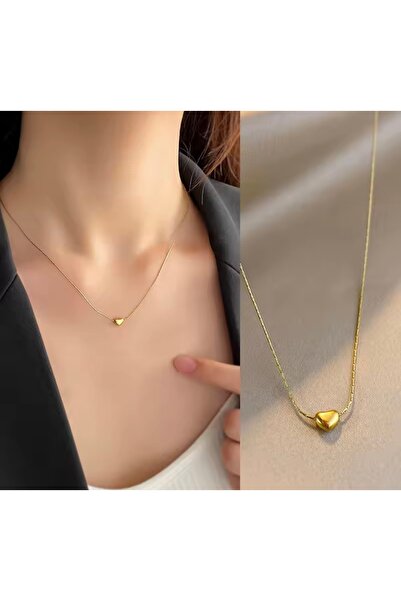 monalisatoka Kadın Gold Kalpli Minimal Kolye