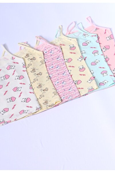 DK İÇ GİYİM Set of 6 Girls' Rope Straps with Pattern