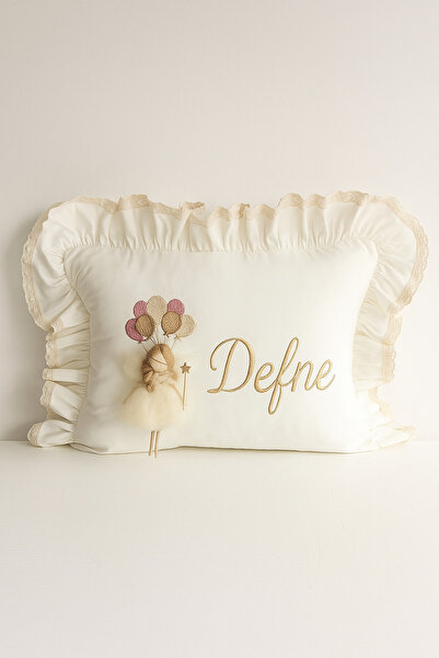 Ela baby Kişiye Özel İsimli Dekoratif Yastık Bebek ve Çocuk Odası Süs Yastığı