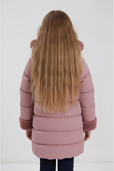 CIVILTIPOLO Girl's 100% Water and Windproof Detachable Hooded Fur-Lined Coat & Jacket