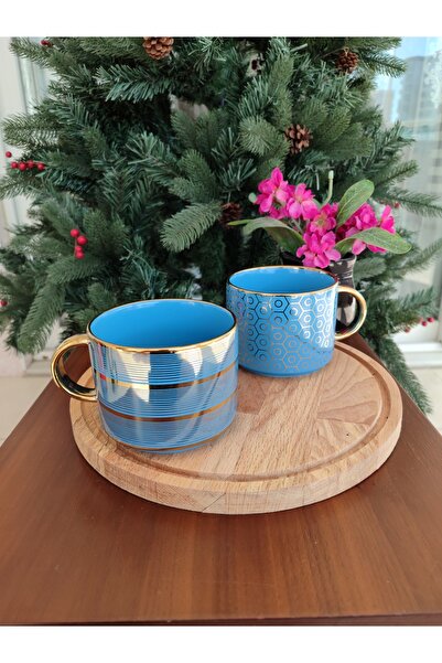 Madame Coco Palis 2'li Kupa Seti - Mavi - 450 ml