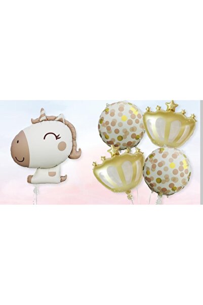 DÜVENCİ TİCARET مجموعة بالونات ريترو يونيك مكونة من 5 قطع