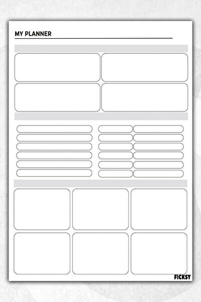 Ficksy مخطط شهري يومي متعدد الأغراض - مقاس A4 - 30 ورقة - مخطط