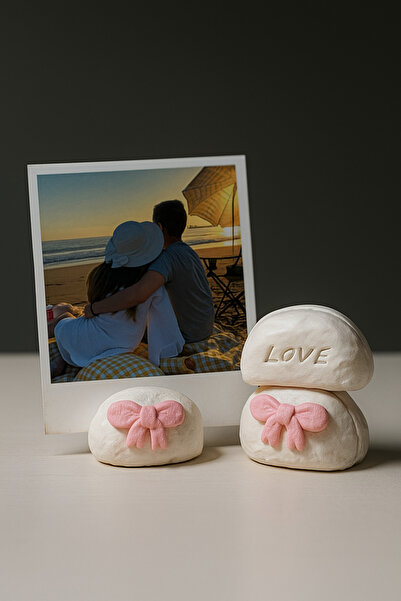 Louve Store El Yapımı Fiyonk Detaylı Mini Dekoratif Fotoğraf Tutucu Not Tutucu