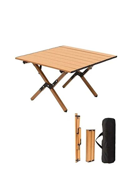 AGD Portable Camping Table with Carry Bag for Camping, BBQ, and Beach 55*50*50 cm