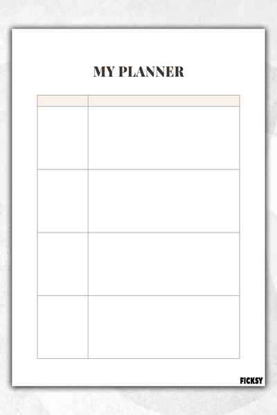 Ficksy مخطط شهري يومي متعدد الأغراض - مقاس A4 - 30 ورقة - مخطط