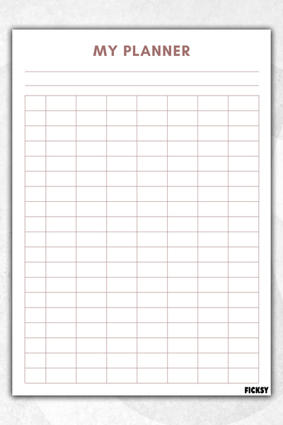 Ficksy مخطط شهري يومي متعدد الأغراض - مقاس A4 - 30 ورقة - مخطط