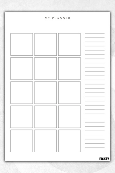 Ficksy مخطط شهري يومي متعدد الأغراض - مقاس A4 - 30 ورقة - مخطط