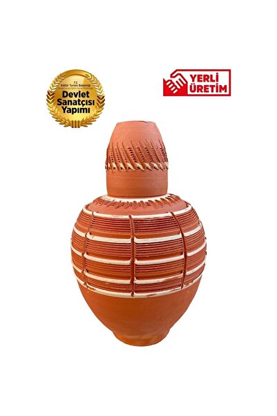 teknotrust El yapımı toprak su testiği, 4L, kulpsuz, terleyen, kireç önleyici...