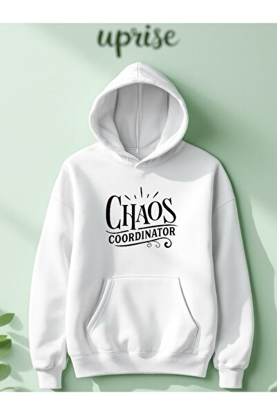 Vordevia Hanorac Chaos Coordinator cu imprimeu Cotton 3 Thread O supradimensi...