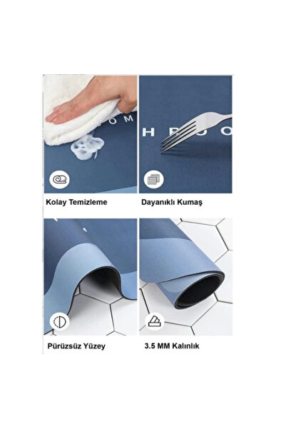 Skygo Süper Su Emici Kaymaz Tabanlı Banyo Paspası ( 40x60 )cm